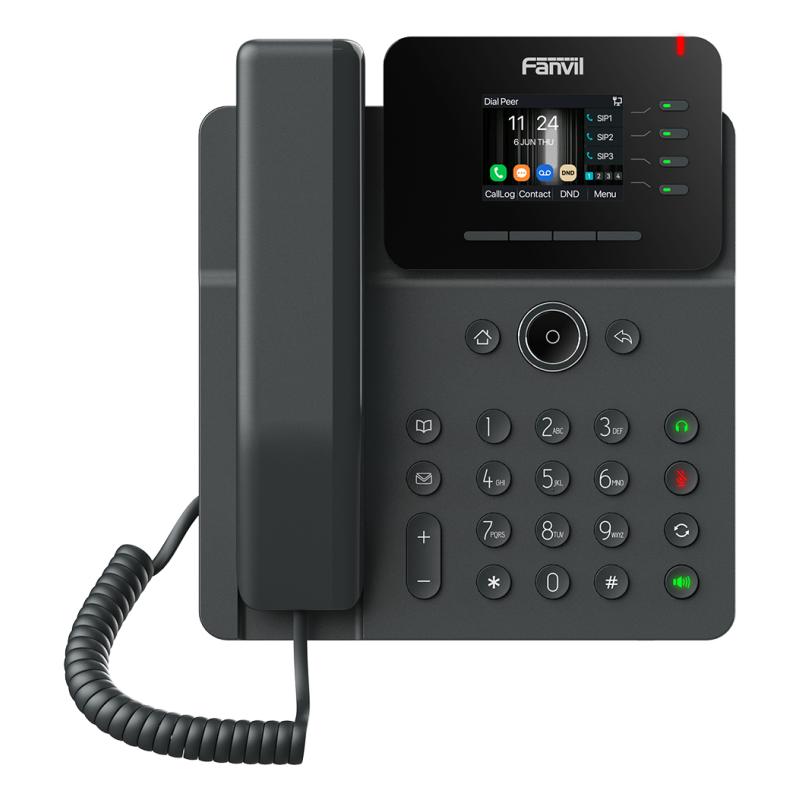 V61G teléfono IP Negro 4 líneas LCD