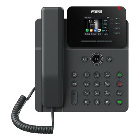 V61G teléfono IP Negro 4 líneas LCD