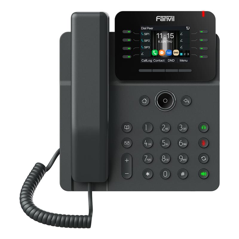 V62G teléfono IP Negro 12 líneas LCD