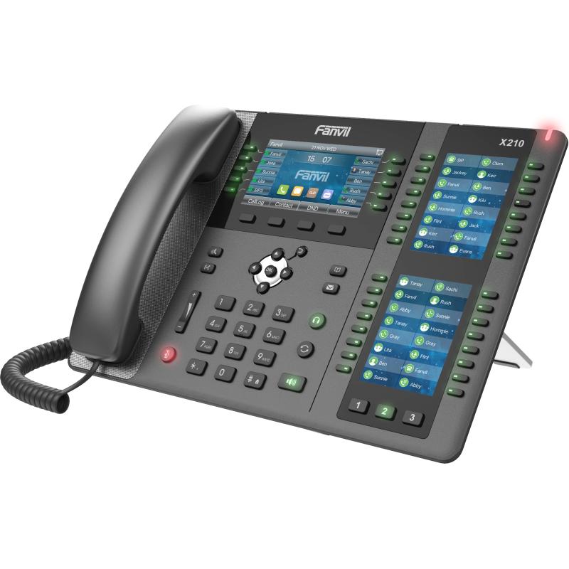 X210 V2 teléfono IP Negro 20 líneas LCD