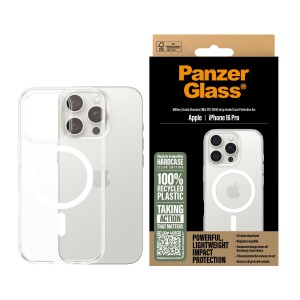 PanzerGlass ® HardCase Transparent w. White MagSafe iPhone 16 Pro funda para teléfono móvil Transparente