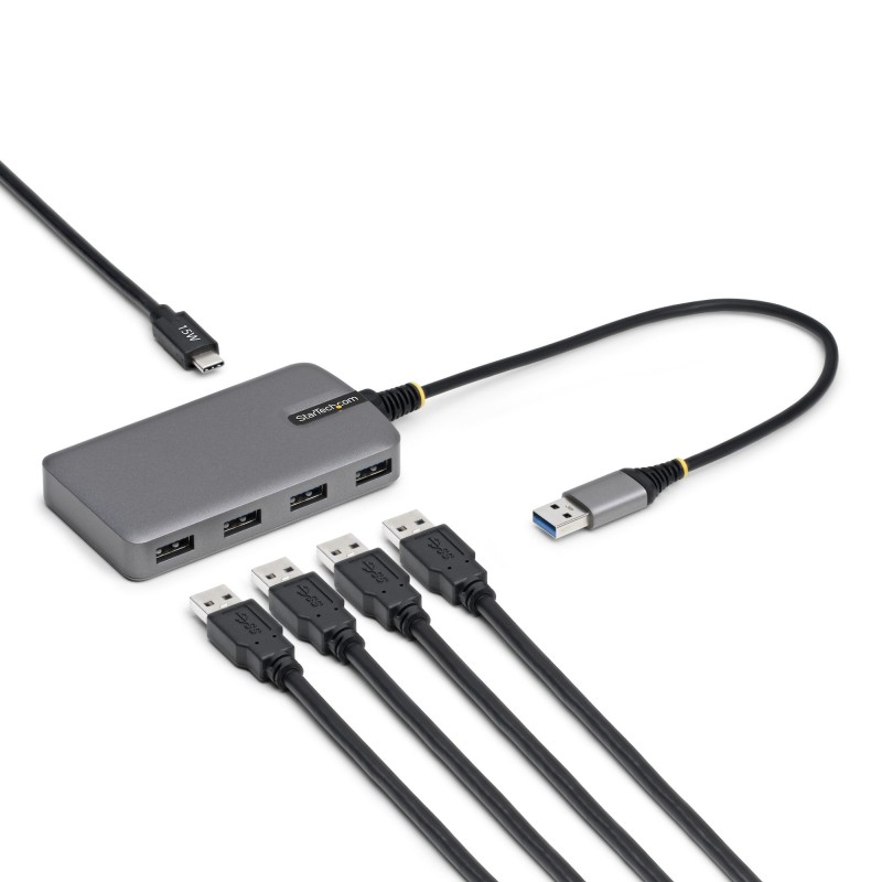 StarTech.com 5G4AC-USB-A-HUB hub de interfaz USB 3.2 Gen 1 (3.1 Gen 1) Type-A 5000 Mbit s Gris