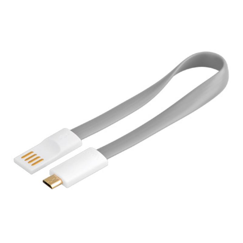 USB 2.0 A/micro-B 0.2m cable USB 0,2 m USB A Micro-USB B Gris