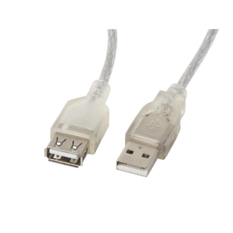 CA-USBE-12CC-0018-TR cable USB USB 2.0 1,8 m USB A Transparente