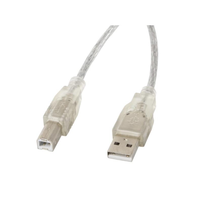 CA-USBA-12CC-0030-TR cable USB USB 2.0 3 m USB B Transparente