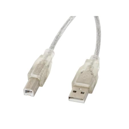 CA-USBA-12CC-0030-TR cable USB USB 2.0 3 m USB B Transparente