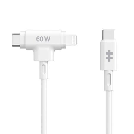 HyperJuice cable USB USB 2.0 1,5 m USB C USB C/Lightning Blanco