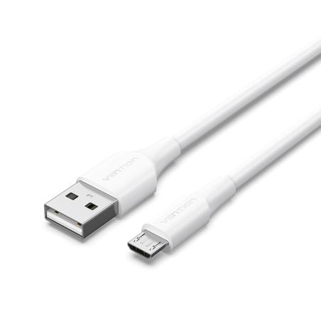 Cable USB 2.0 CTIWG/ USB Macho - MicroUSB Macho/ 1.5m/ Blanco