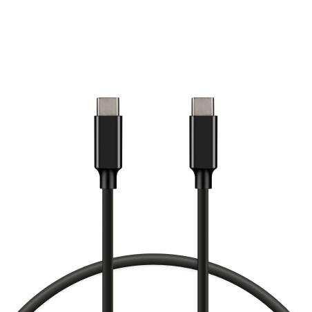 Cable de carga y datos USB-C a USB-C 100 W, Carga ultra rápida, 1 m, Negro