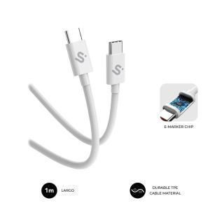 CABLE PLUS 100W C-C 1m WHITE