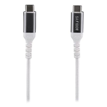 TCUSBC100W cable USB USB 3.2 Gen 1 (3.1 Gen 1) 2 m USB C Aluminio, Blanco