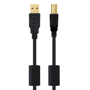 Nanocable CABLE USB 2.0 IMPRESORA HQ CON FERRITA, TIPO A M-B M, NEGRO, 5.0 M