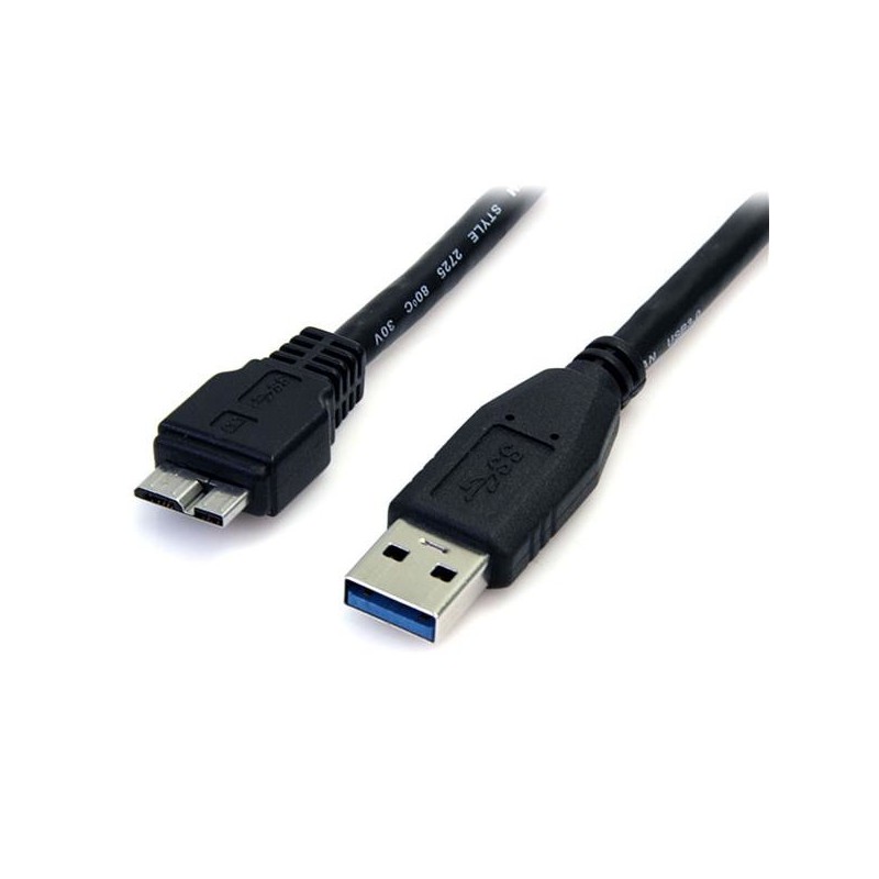 StarTech.com Cable 50cm USB 3.0 Super Speed SS Micro USB B Macho a USB A Macho Adaptador - Negro