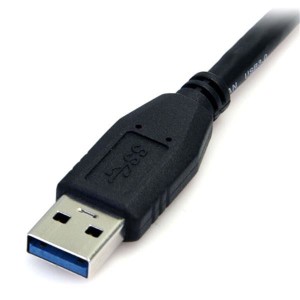 StarTech.com Cable 50cm USB 3.0 Super Speed SS Micro USB B Macho a USB A Macho Adaptador - Negro