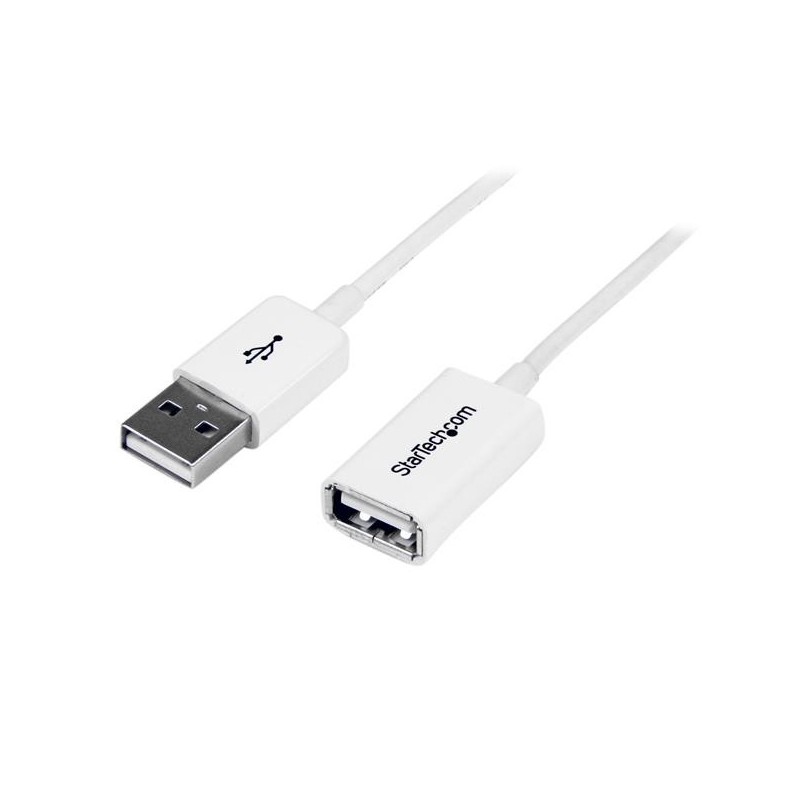 StarTech.com Cable de 1m de Extensión Alargador USB 2.0 - Macho a Hembra USB A - Extensor - Blanco