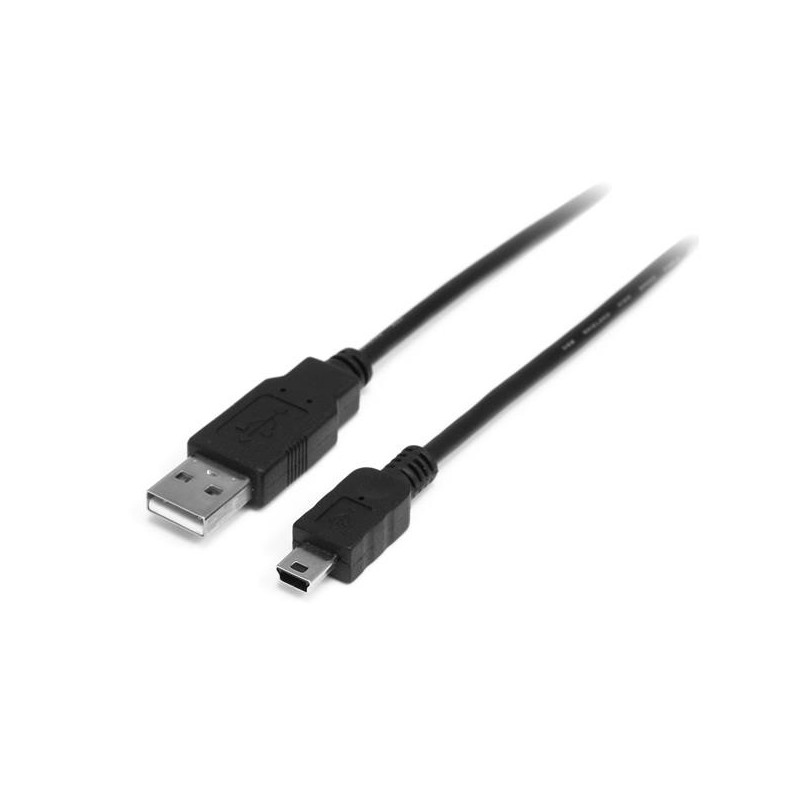 StarTech.com Cable USB de 2m para Cámara - 1x USB A Macho - 1x Mini USB B Macho - Adaptador Negro