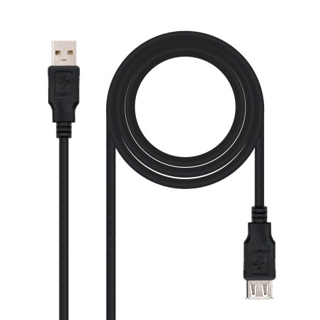 Nanocable CABLE USB 2.0, TIPO A M-A H, NEGRO, 3.0 M
