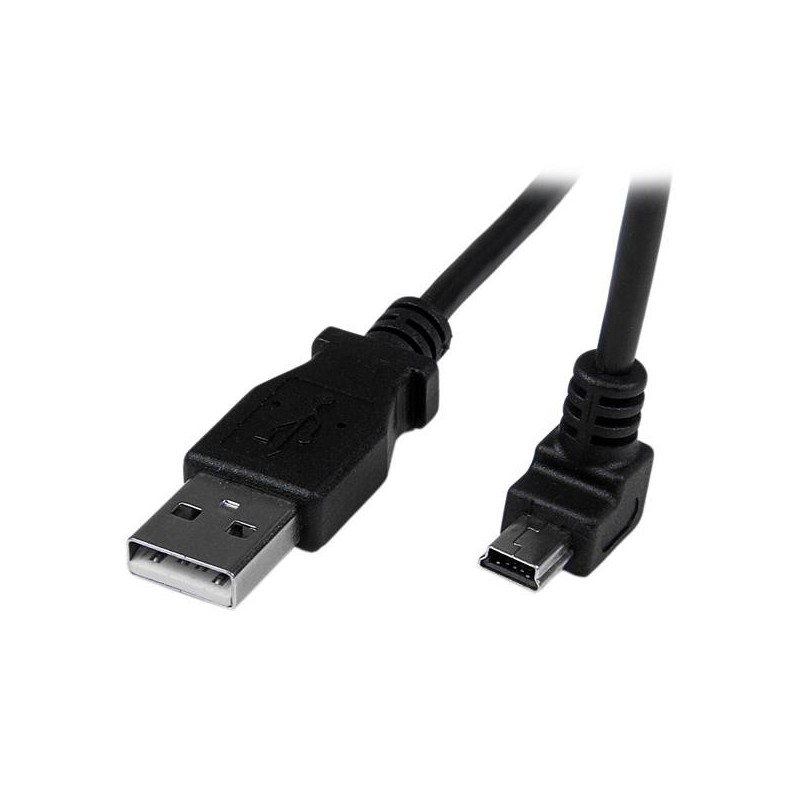 StarTech.com Cable Adaptador 2m USB A Macho a Mini USB B Macho Acodado en Ángulo hacia Abajo