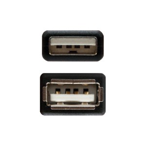 Nanocable CABLE USB 2.0, TIPO A M-A H, NEGRO, 1.0 M
