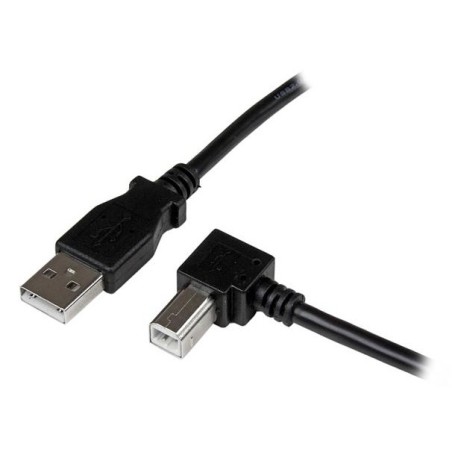 StarTech.com Cable Adaptador USB 1m para Impresora Acodado - 1x USB A Macho - 1x USB B Macho en Ángulo Derecho