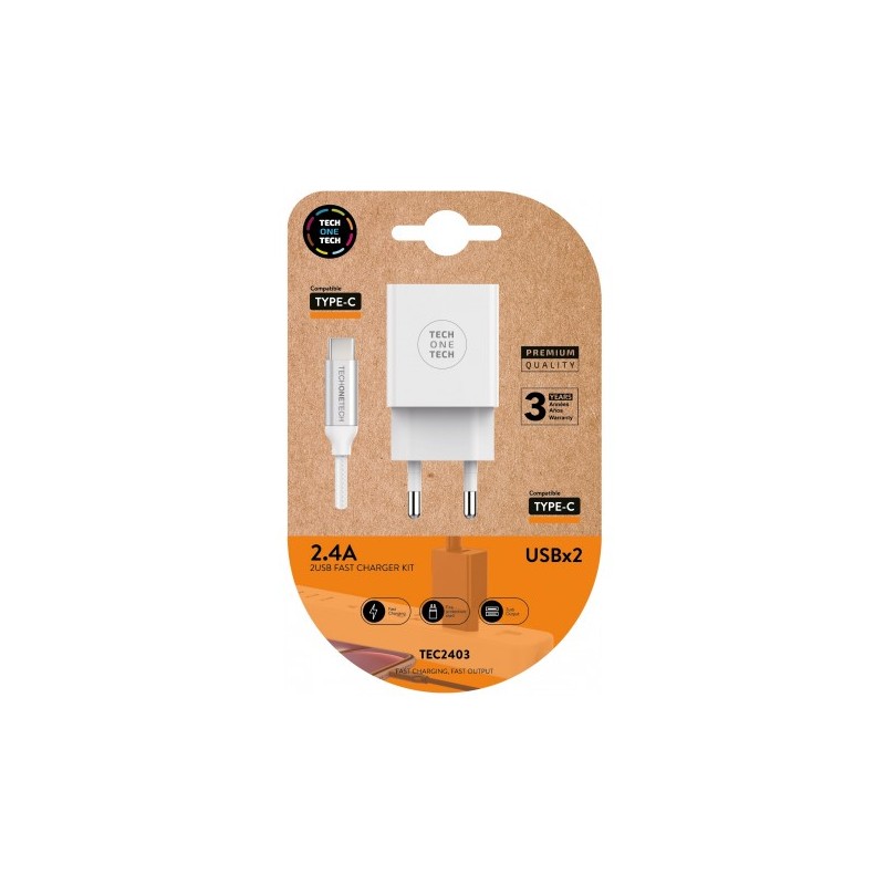 TEC2403 cargador de dispositivo móvil Blanco Interior