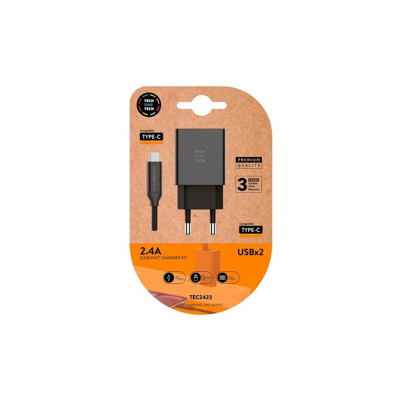 TEC2423 cargador de dispositivo móvil Negro Interior