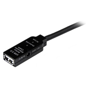 StarTech.com Cable de 25m USB 2.0 de Extensión Activo Macho a Hembra - Alargador Extensor Amplificado