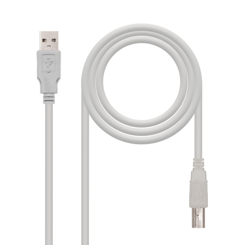 Nanocable CABLE USB 2.0 IMPRESORA, TIPO A M-B M, BEIGE, 1.8 M