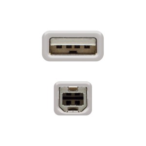 Nanocable CABLE USB 2.0 IMPRESORA, TIPO A M-B M, BEIGE, 1.8 M