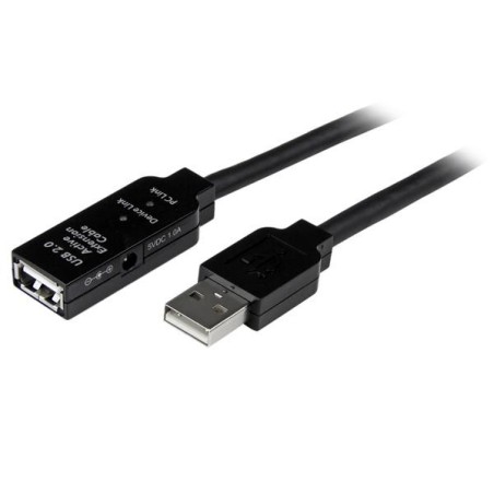 StarTech.com Cable 10m Extensión Alargador USB 2.0 Activo Amplificado - Macho a Hembra USB A - Negro