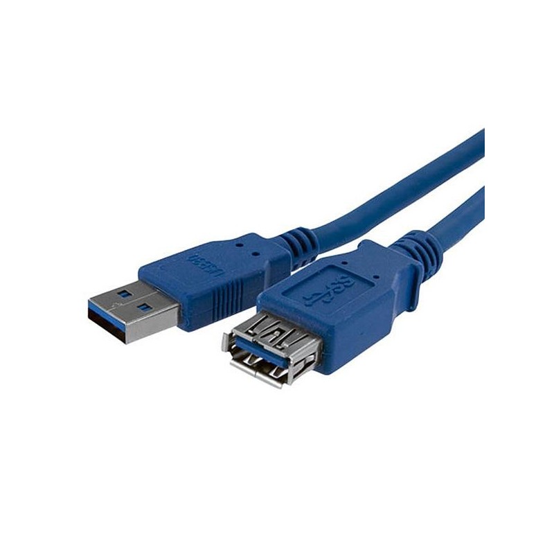 StarTech.com Cable 1m Extensión Alargador USB 3.0 SuperSpeed - Macho a Hembra USB A - Extensor - Azul
