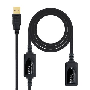 Nanocable CABLE USB 2.0 PROLONGADOR CON AMPLIFICADOR, TIPO A M-A H, 10 M