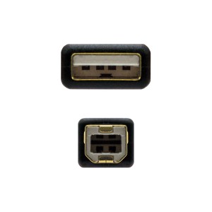Nanocable 10.01.1202 cable USB USB 2.0 2 m USB A USB B Negro