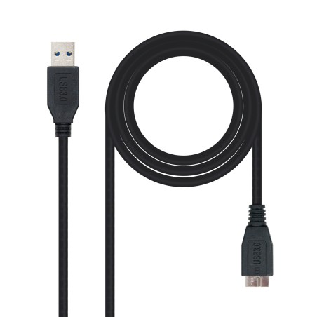Nanocable CABLE USB 3.0, TIPO A M-MICRO B M, NEGRO, 1.0 M