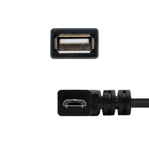 Nanocable CABLE USB 2.0 OTG ACODADO, TIPO MICRO B M-A H, NEGRO, 15 CM
