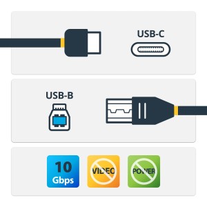 StarTech.com Cable USB-C a USB-B de 1m - USB de 10Gbps - Cable para Datos - USB 3.2 Gen 2 - Cable de Transferencia de Datos USB