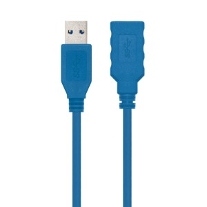 Nanocable CABLE USB 3.0, TIPO A M-A H, AZUL, 2.0 M