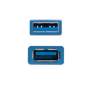 Nanocable CABLE USB 3.0, TIPO A M-A H, AZUL, 2.0 M