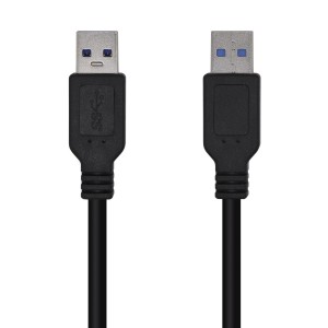AISENS Cable USB 3.0, Tipo A M-A M, Negro, 1.0m