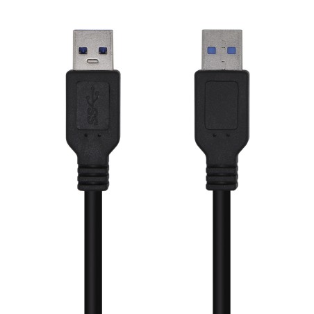 AISENS Cable USB 3.0, Tipo A M-A M, Negro, 1.0m