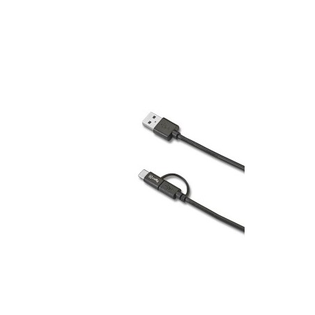 Celly USBCMICRO cable USB USB A USB C Micro-USB B Negro