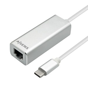 AISENS Conversor USB 3.1 Gen1 A USB C A Ethernet Gigabit 10 100 1000 Mbps, 15cm