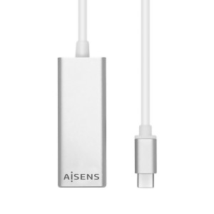AISENS Conversor USB 3.1 Gen1 A USB C A Ethernet Gigabit 10 100 1000 Mbps, 15cm