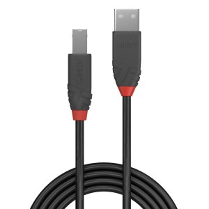 Lindy 36673 cable USB USB 2.0 2 m USB A USB B Negro
