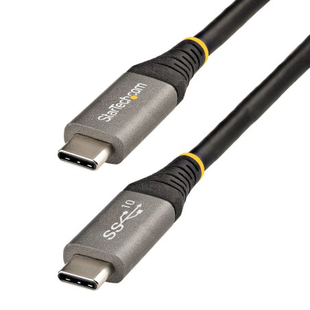 StarTech.com Cable de 1m USB-C de 10Gbps - Cable USB Tipo C Certificado por USB-IF - Cable USB TipoC USB 3.2 Gen 2 - Con Carga