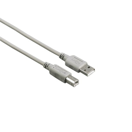 Hama | Cable para PC de USB A a USB B, 2.0, 480MBs, 1,5m S B, Color gris