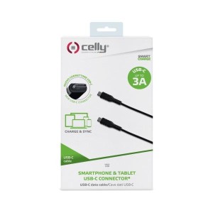Celly USBCUSBCBK cable USB USB 3.2 Gen 1 (3.1 Gen 1) 1 m USB C Negro