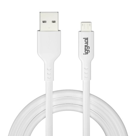 iggual cable USB-A micro-USB 100 cm blanco