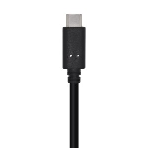 AISENS Cable USB 3.1 Gen 2 10 Gbps 3 A, Tipo C M-A M, Negro, 0.5m