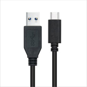 Nanocable Cable USB 3.1 Gen2 10Gbps 3A, tipo USB-C M-A M, negro, 0.5 m